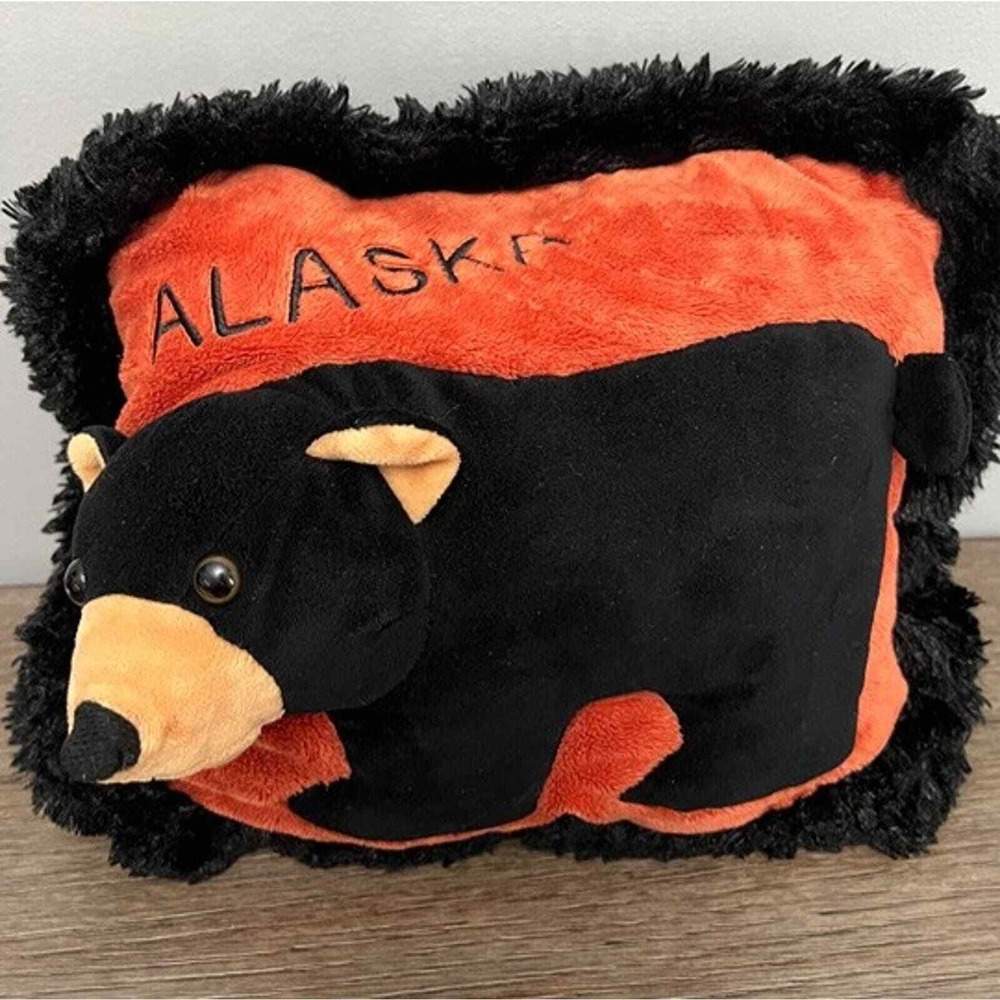 Alaska Pets Pillows Black Bear Plush
